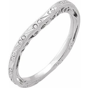 14K White Gold Polished Matching Band Size 6