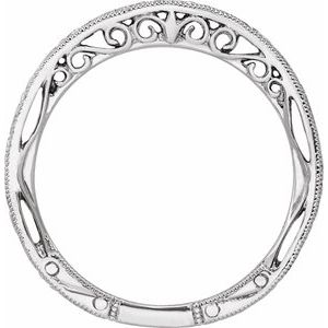 14K White Gold Polished Matching Band Size 6