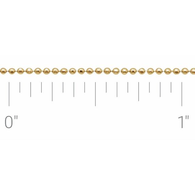 14K Yellow Or Rose Gold 1 Mm Diamond-Cut Bead Chain