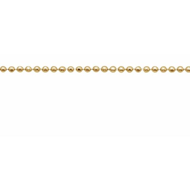 14K Yellow Or Rose Gold 1 Mm Diamond-Cut Bead Chain
