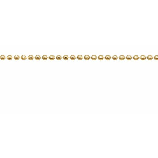 14K Yellow Or Rose Gold 1 Mm Diamond-Cut Bead Chain