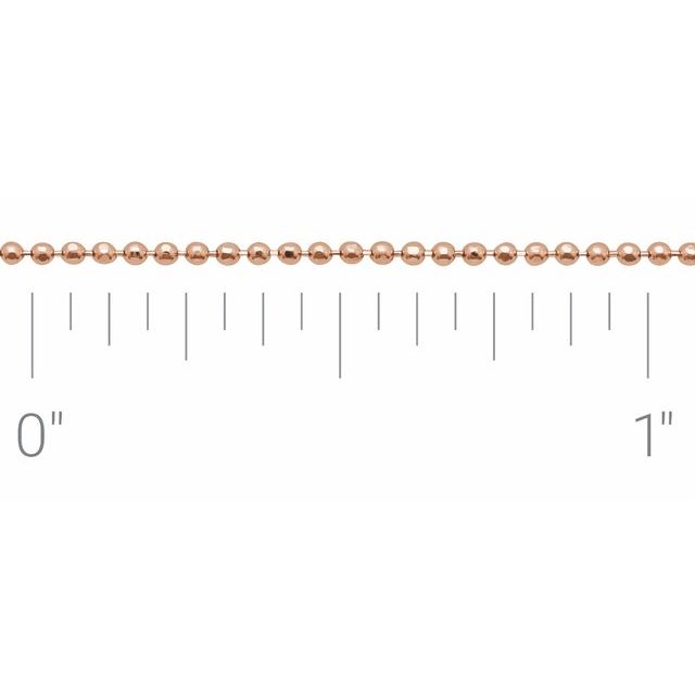 14K Yellow Or Rose Gold 1 Mm Diamond-Cut Bead Chain