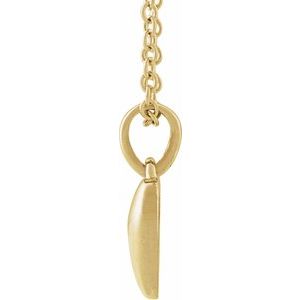 14K Yellow Gold 11.75 X 6.79 Mm 16-18 In Polished Puffed Heart Necklace