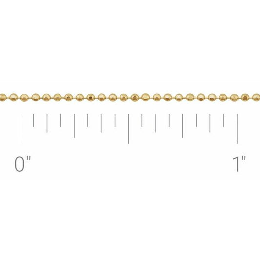 14K Yellow Or White Gold 1 Mm Diamond-Cut Bead Chain