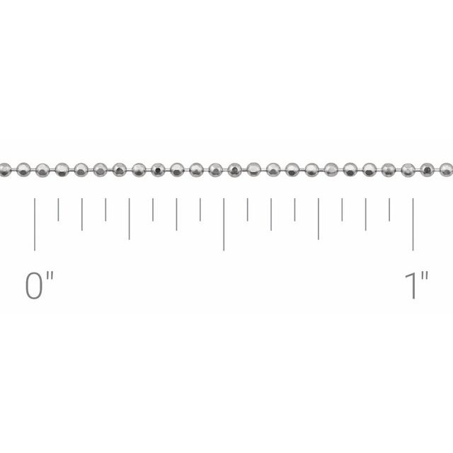 14K Yellow Or White Gold 1 Mm Diamond-Cut Bead Chain