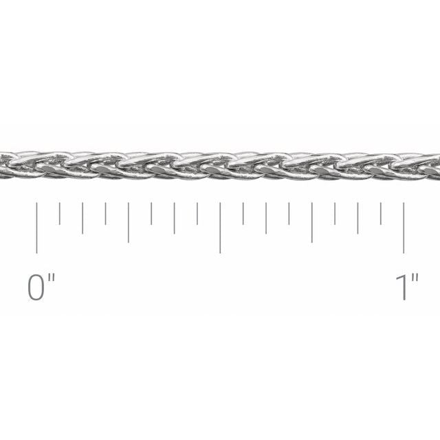 14K Yellow Or White Or Rose Gold Sterling Silver Per Inch Diamond-Cut Wheat Chain