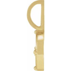 14K Yellow Gold Round 1.5 Mm G-H I1 .015 Ct Natural Diamond Air Element Pendant