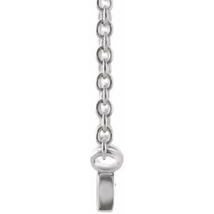 Sterling Silver 19.4 X 4.19 Mm 18 In Polished Petite Mama Necklace