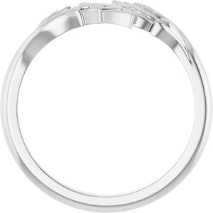 Sterling Silver Polished Angel Bypass Ring Size 7