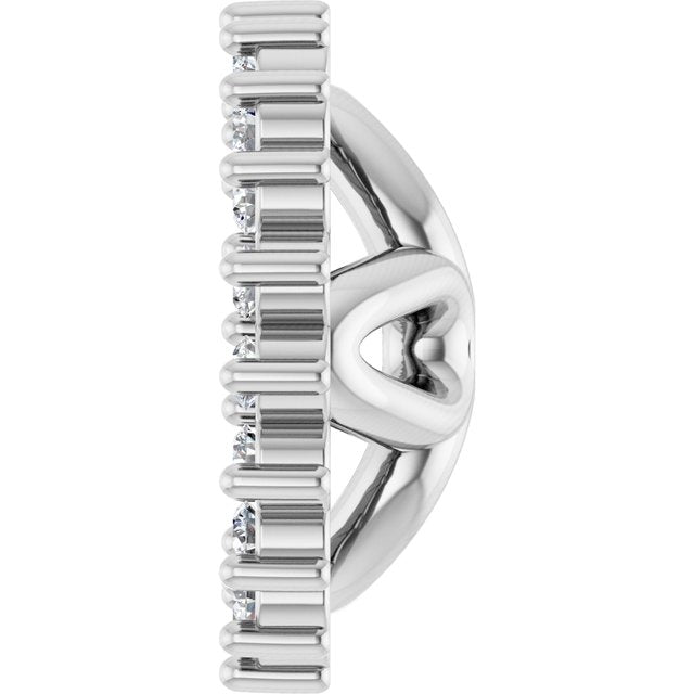 14K Yellow Or White Gold Polished Natural Diamond Earring Jackets