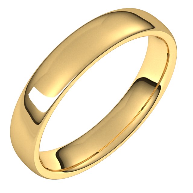 18K Yellow Or White Or Rose Gold Comfort-Fit Standard Weight European-Style Band