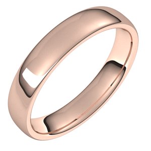 10K Rose Gold 4.5 mm Comfort-Fit Standard Weight European-Style Band Size 10