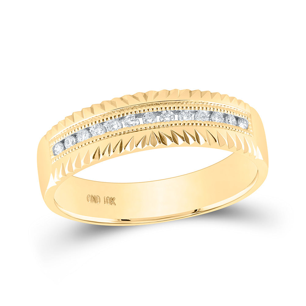 14K Yellow Gold His Hers Round Diamond Cluster Matching Wedding Set 3/4 Cttw, Womens Size: 5-10, Mens Size: 7-13