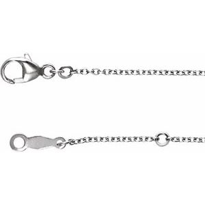 Platinum Lobster Clasp Adjustable Cable Chain, Length: 16-18 In, Width: 1.2 Mm