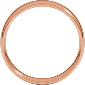 18K Yellow Or White Or Rose Gold Lightweight Comfort-Fit European-Style Band