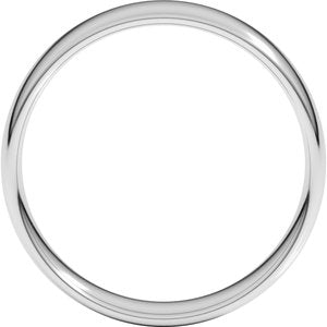 14K White Gold Comfort-Fit Lightweight European-Style Band