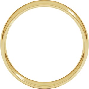 18K Yellow Or White Or Rose Gold Lightweight Comfort-Fit European-Style Band