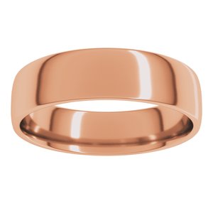 18K Yellow Or White Or Rose Gold Lightweight Comfort-Fit European-Style Band