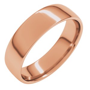 18K Yellow Or White Or Rose Gold Lightweight Comfort-Fit European-Style Band