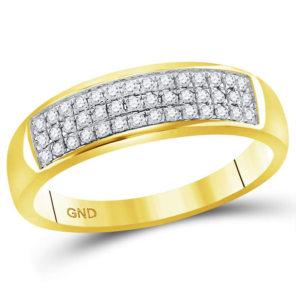 14K Yellow Gold His Hers Round Diamond Halo Matching Wedding Set 7/8 Cttw, Womens Size: 5-10, Mens Size: 7-13