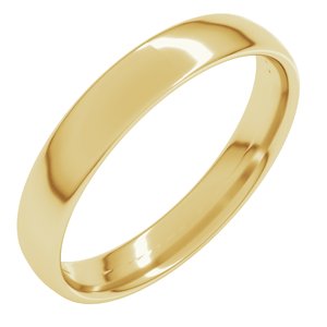 18K Yellow Or White Or Rose Gold Lightweight Comfort-Fit European-Style Band