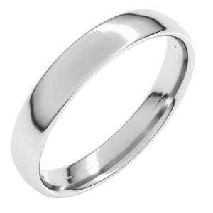 14K White Gold Comfort-Fit Lightweight European-Style Band