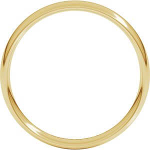 18K Yellow Or White Or Rose Gold Lightweight Comfort-Fit European-Style Band