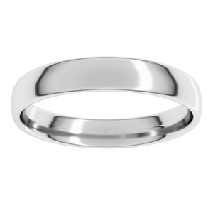 14K White Gold Comfort-Fit Lightweight European-Style Band