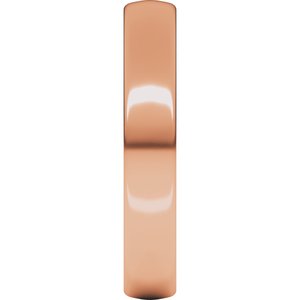 18K Yellow Or White Or Rose Gold Lightweight Comfort-Fit European-Style Band