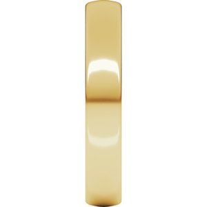 18K Yellow Or White Or Rose Gold Lightweight Comfort-Fit European-Style Band