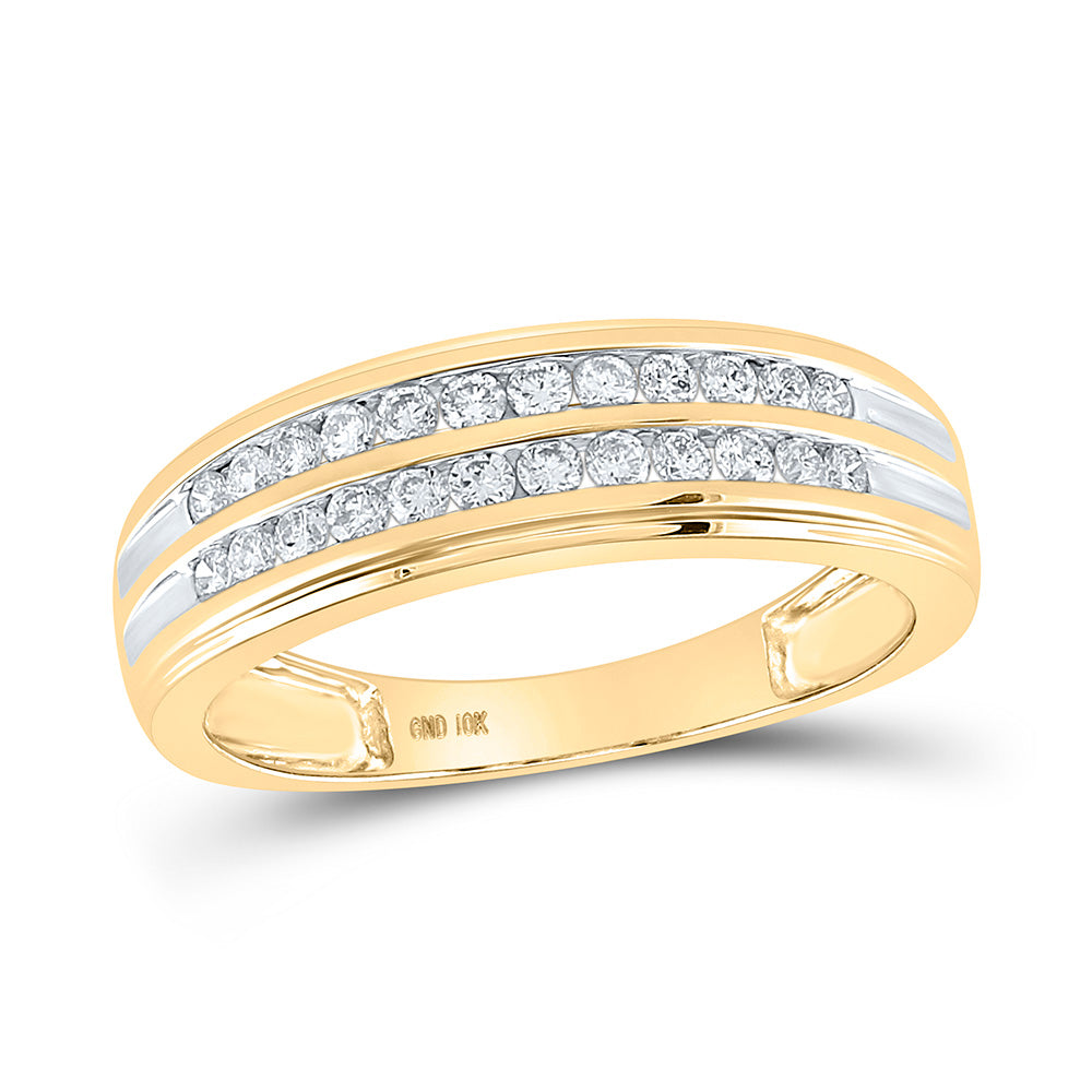 10K Yellow Gold His Hers Round Diamond Cluster Matching Wedding Set 1-1/5 Cttw, Womens Size: 5-10, Mens Size: 7-13