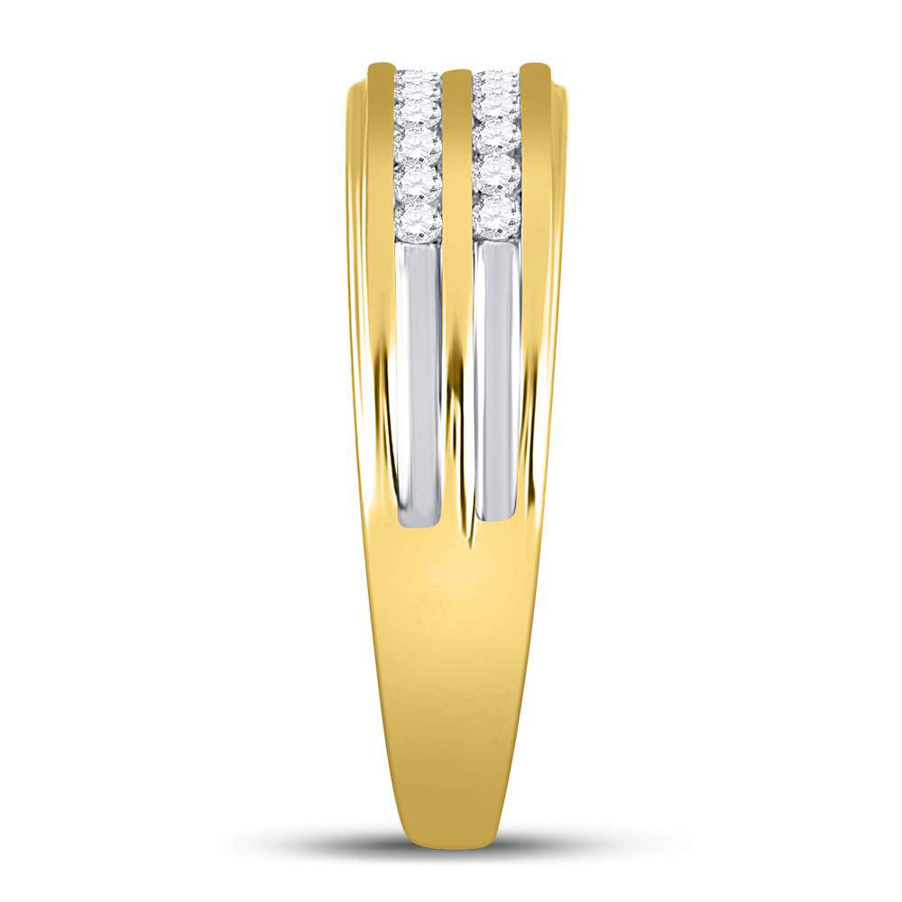 10K Yellow Gold His Hers Round Diamond Cluster Matching Wedding Set 1-1/5 Cttw, Womens Size: 5-10, Mens Size: 7-13