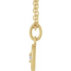 14K Yellow Gold Zodiac Cancer Round 1.5 Mm G-H I1 .03 Ctw Natural Diamond Zodiac Necklace, Length: 18 In