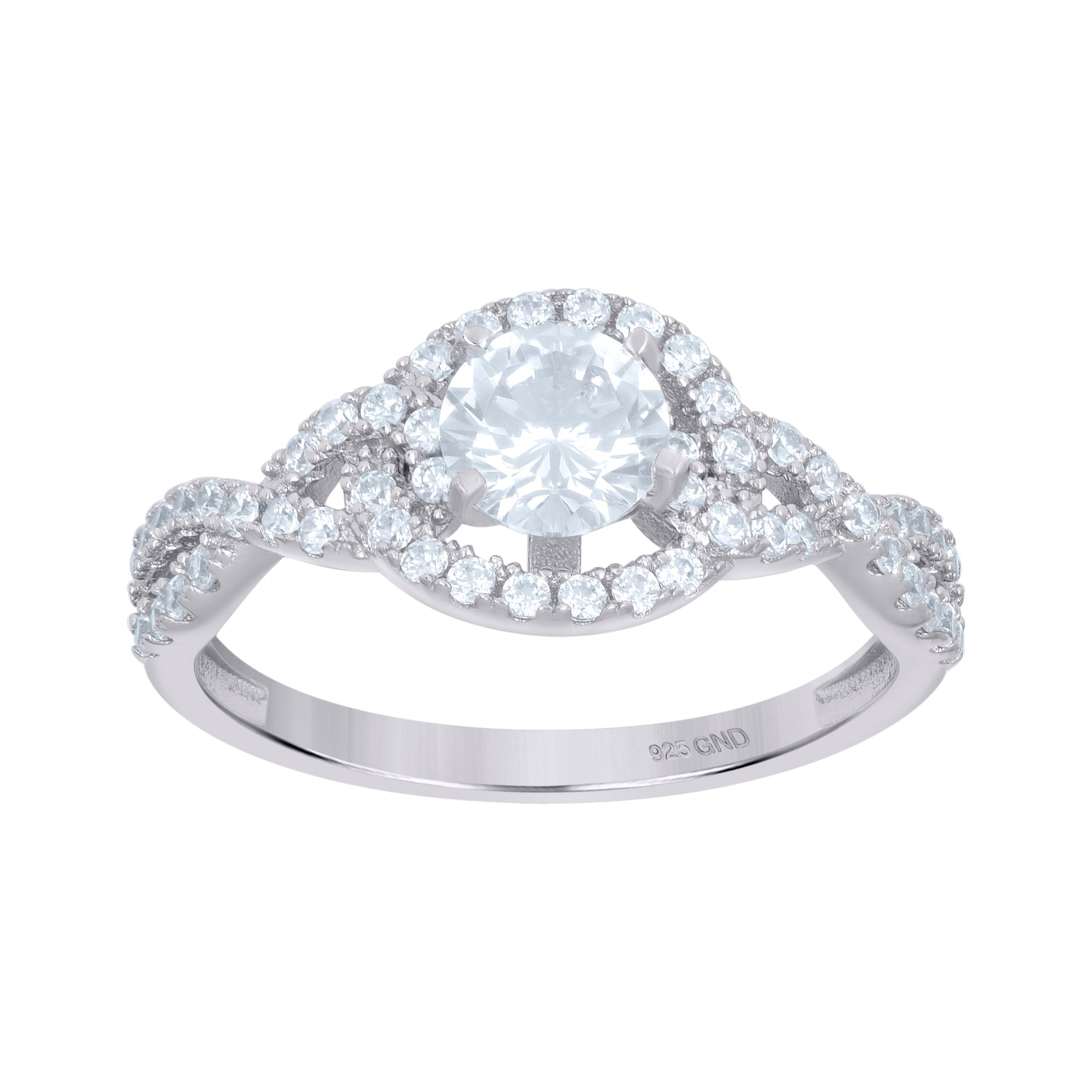 Sterling Silver Women's Cubic-Zirconia Fashion Bridal Anniversary Wedding Engagement Band Ring