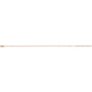10K Yellow Or White Or Rose Gold 2.1 mm Lobster Clasp Paperclip-Style 7" Chain