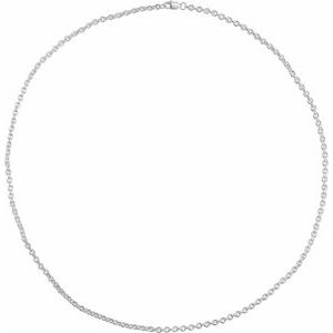Sterling Silver Lobster Clasp Cable Chain, Length: 18 In, Width: 2.8 Mm