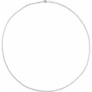 Sterling Silver Lobster Clasp Cable Chain, Length: 16 In, Width: 2.4 Mm