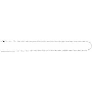 Sterling Silver Lobster Clasp Cable Chain, Length: 16 In, Width: 2.4 Mm