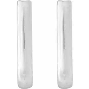 Sterling Silver J-Hoop Earrings