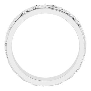 14K White Gold Round 1.8 Mm G-H Si2-Si3 1/4 Ctw Natural Diamond Band Size 12