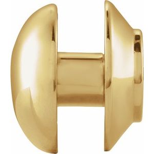 14K Yellow Gold Or Sterling Silver 9.5 X 9.5 Mm Polished Engravable Tuxedo Stud