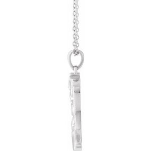 Sterling Silver 22.45 X 10.14 Mm 16-18 In Polished Western Boot Necklace