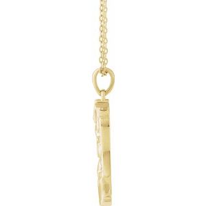 14K Yellow Gold 22.45 X 10.14 Mm 16-18 In Polished Western Boot Necklace