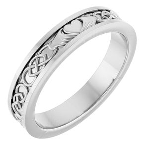 Continuum Sterling Silver 2.6 mm Claddagh Flat Band