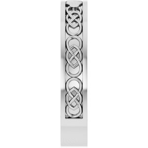 Platinum 2.6 mm Claddagh Flat Band