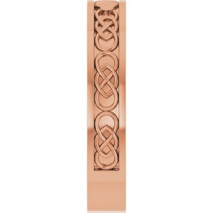 18k Yellow Or White Or Rose Gold Claddagh Flat Band