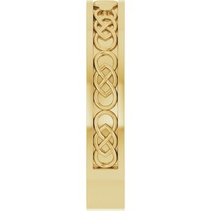 18k Yellow Or White Or Rose Gold Claddagh Flat Band