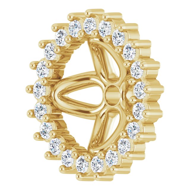 14K Yellow Or White Gold Polished Natural Diamond Earring Jackets