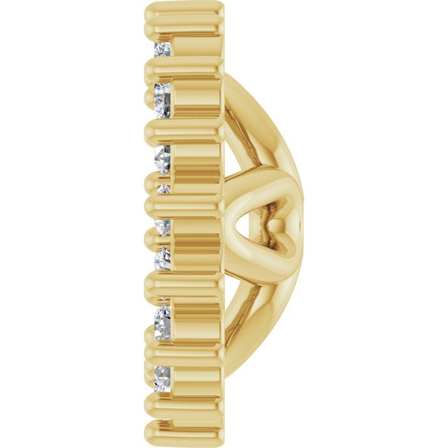 14K Yellow Or White Gold Polished Natural Diamond Earring Jackets
