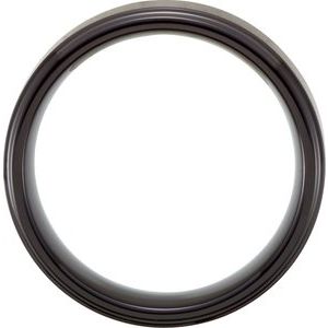 Black PVD Tungsten 8 mm Stepped-Edge Comfort-Fit Band